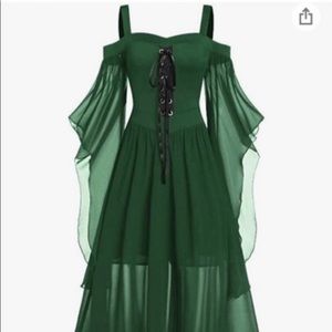 Green fairy dress